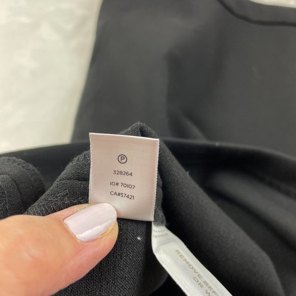 Loft Black White Sheath Dress Knit Bottom Back Zip Sz 12P NWT - Picture 5 of 8